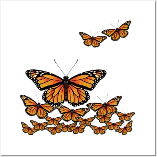 Monarch Butterflies Assemble! Posters and Art